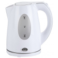 Glossy white plastic kettle 
